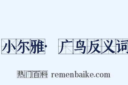 小尔雅·广鸟反义词是什么意思的图片